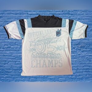 VTG Y2K FUBU Sport Jersey XXL Oversized Streetwear Blue White Hip Hop 2000s OG